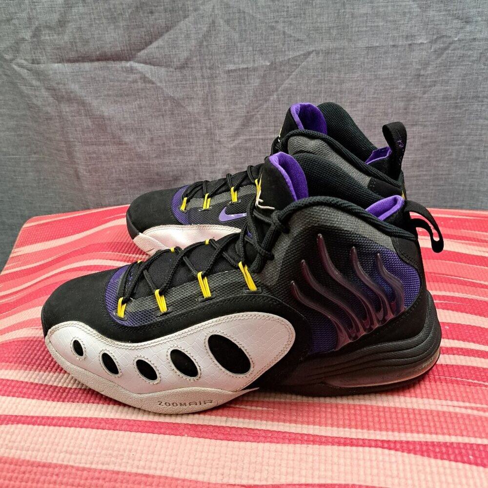 %Nike Sonic Flight Venom Mens Size 10 Gary Payton Black Purple GP20 / A 23